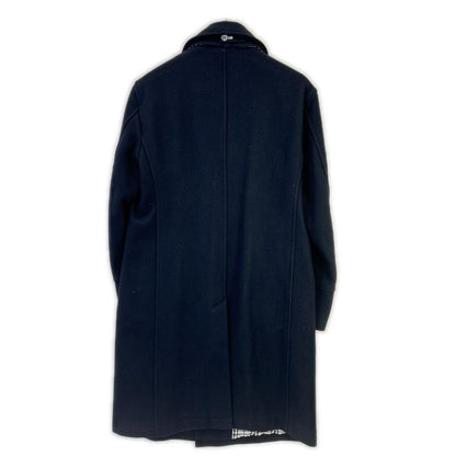 Burberry Black Label Silver Button Wool Coat Black Size M