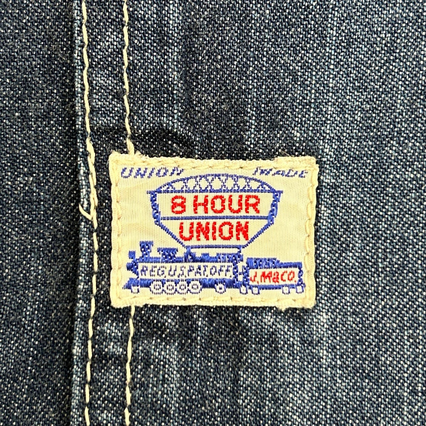 JOE MCCOY 8HOURUNION Denim Coverall Jacket Indigo Size 38