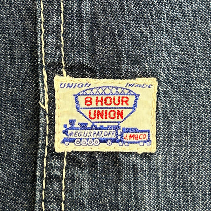 JOE MCCOY 8HOURUNION Denim Coverall Jacket Indigo Size 38