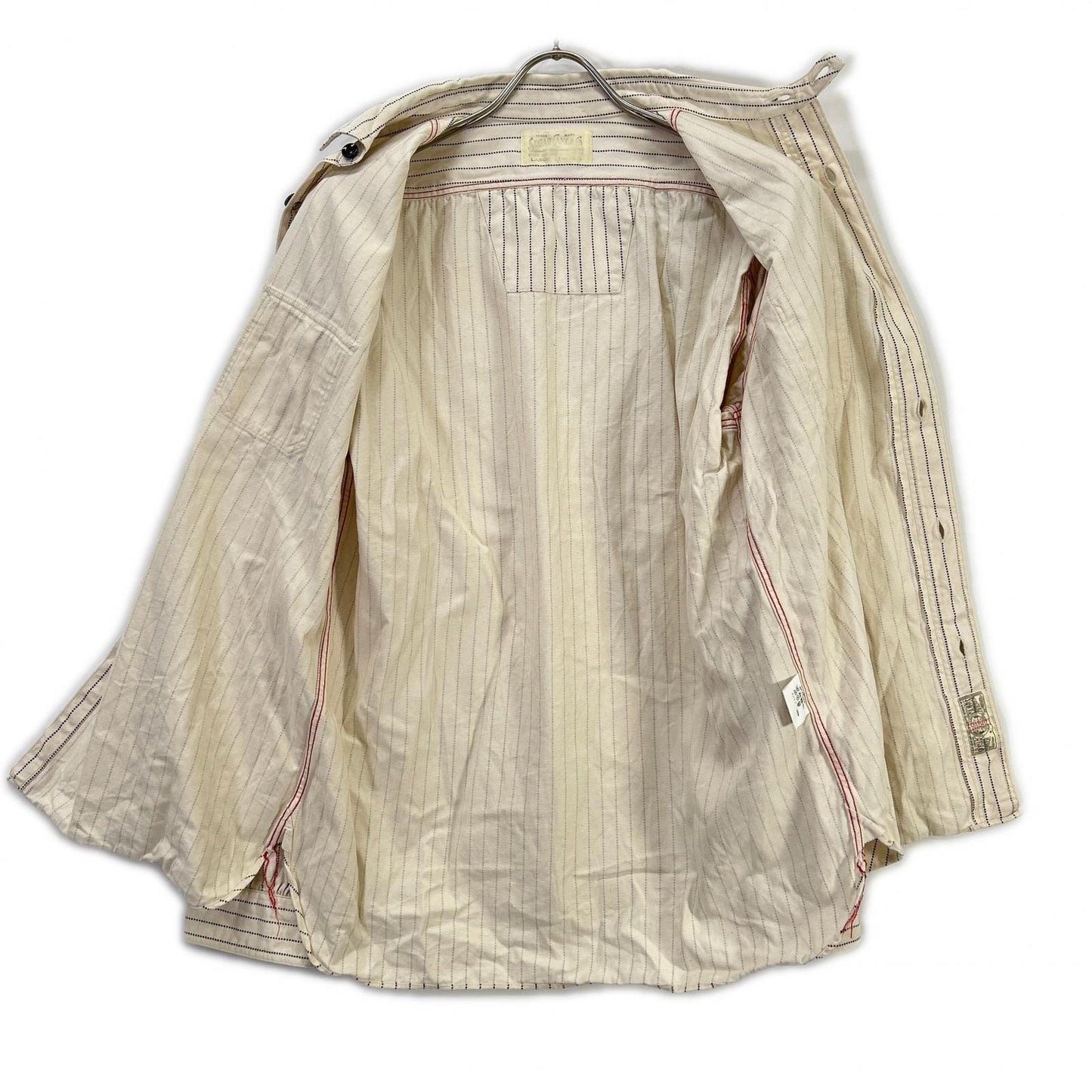 SUGAR CANE SC27076 Fiction Romance Stripe Shirt Ivory Size L