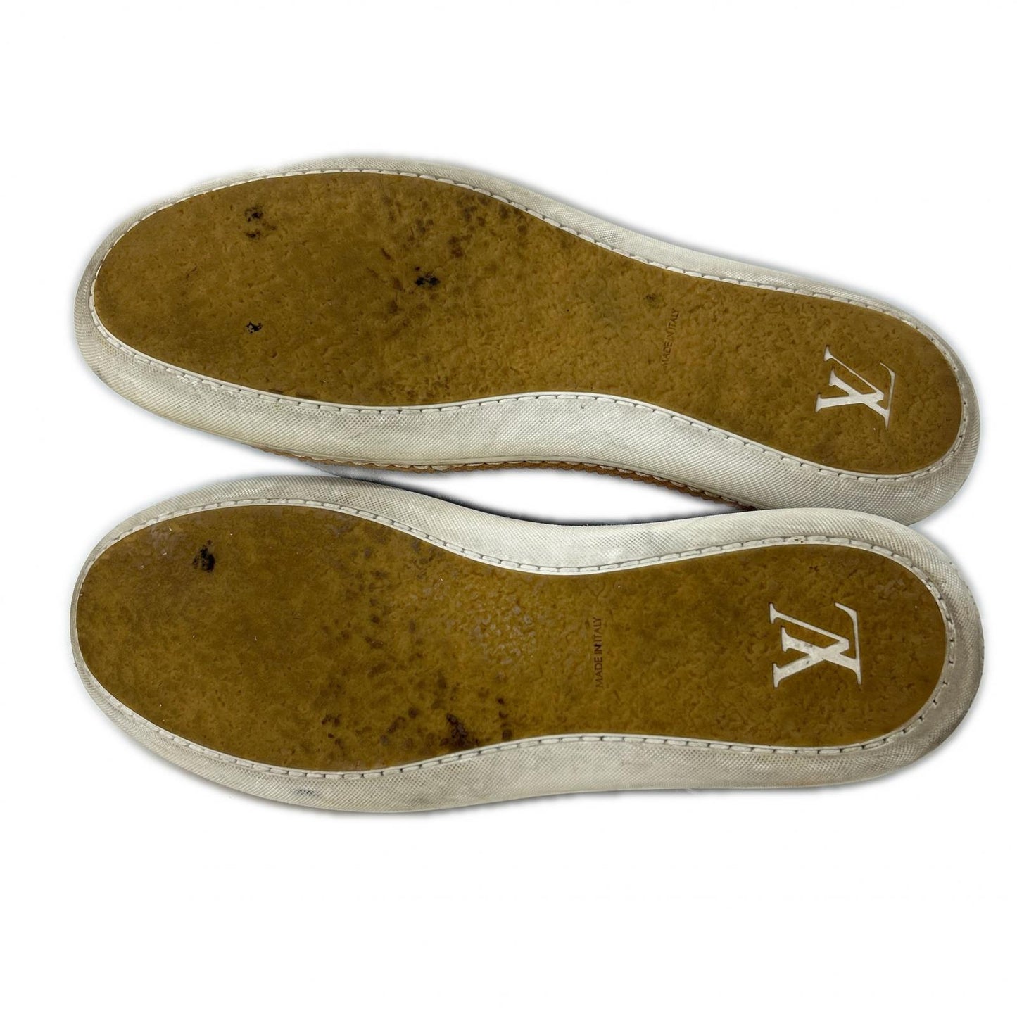 LOUIS VUITTON Suede Coin Loafers Gray Size 7