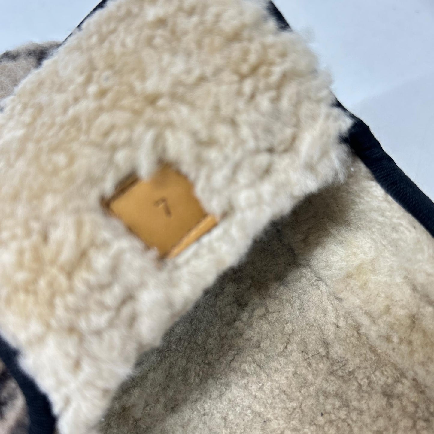 GUCCI GG Wool Horsebit Loafers Beige Size 7