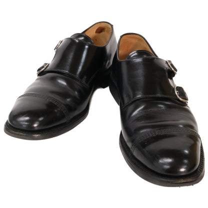 SANDERS 1487B Double Monk Cap Toe Sneakers Black Size 6