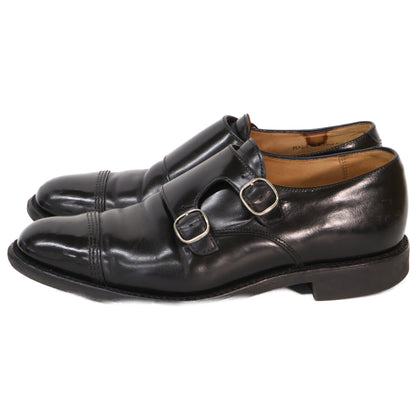 SANDERS 1487B Double Monk Cap Toe Sneakers Black Size 6