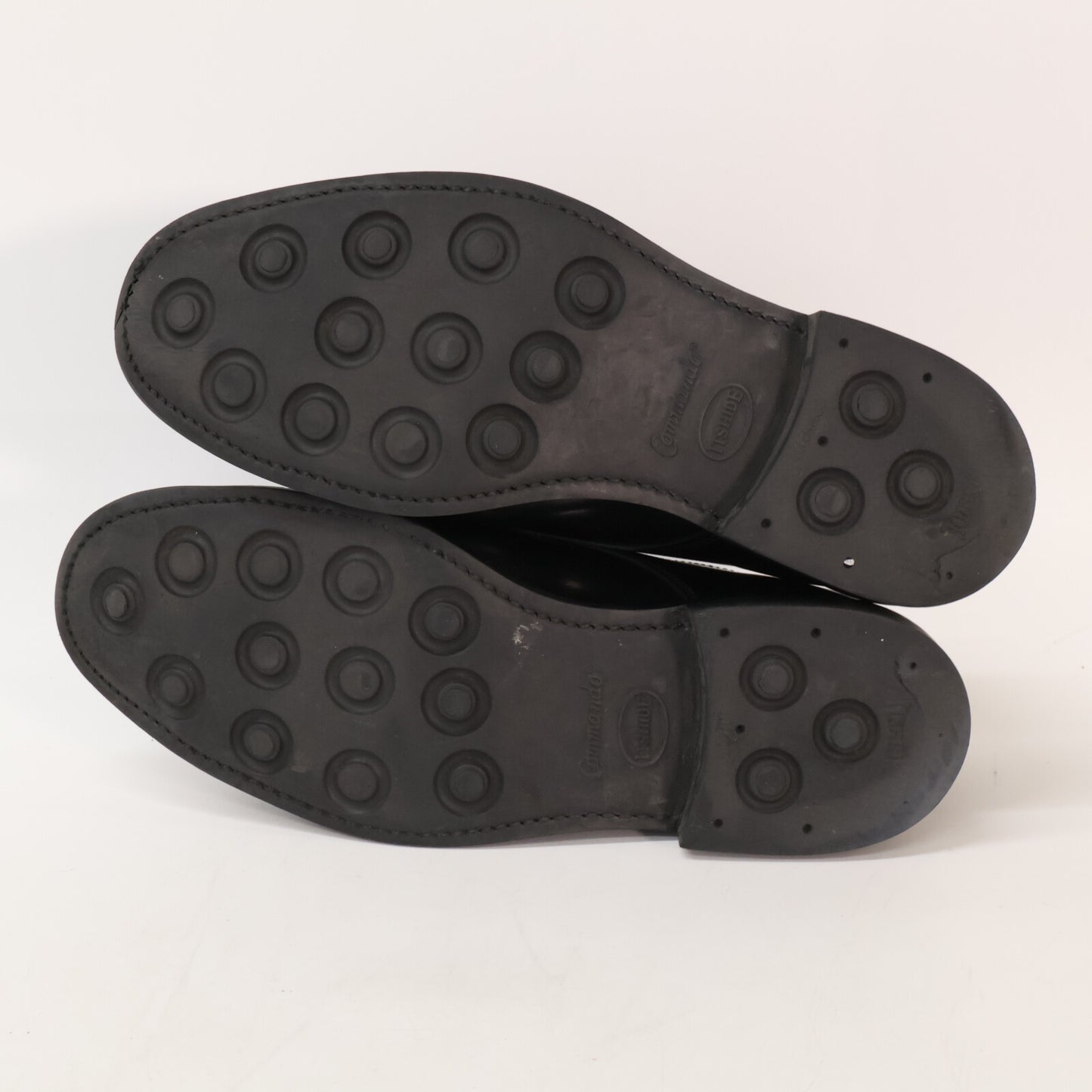 SANDERS 1487B Double Monk Cap Toe Sneakers Black Size 6