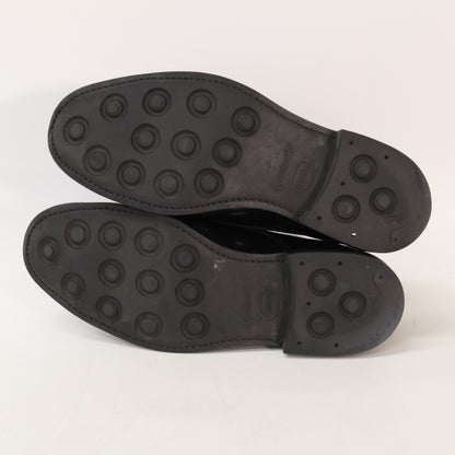 SANDERS 1487B Double Monk Cap Toe Sneakers Black Size 6