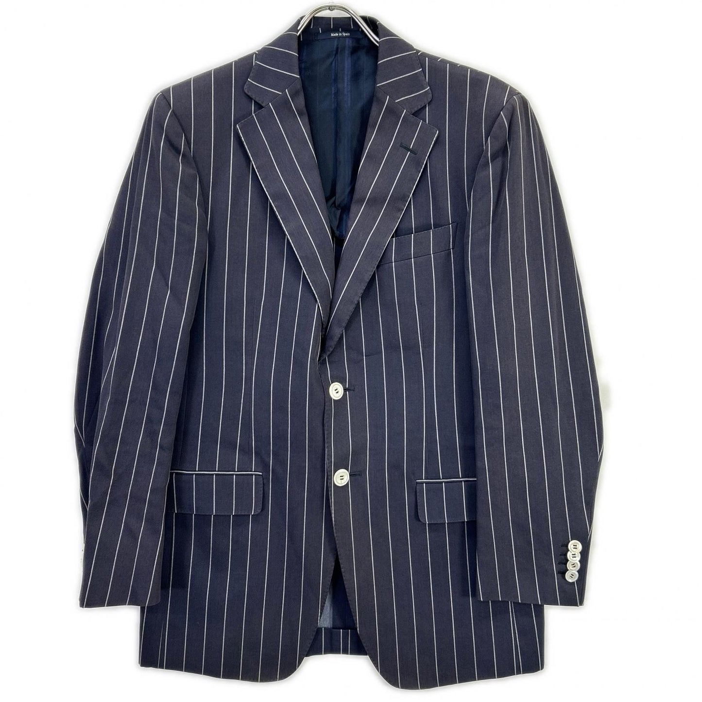 Ermenegildo Zegna TRAVEL Striped 2B Jacket Navy Size 44