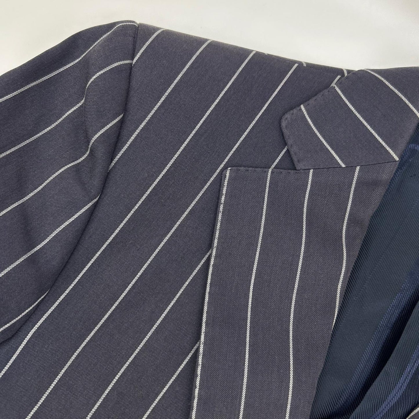 Ermenegildo Zegna TRAVEL Striped 2B Jacket Navy Size 44