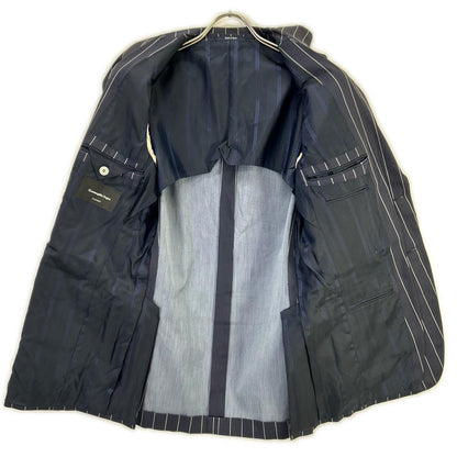 Ermenegildo Zegna TRAVEL Striped 2B Jacket Navy Size 44
