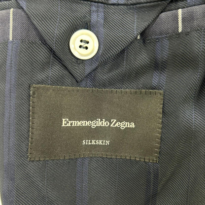 Ermenegildo Zegna TRAVEL Striped 2B Jacket Navy Size 44