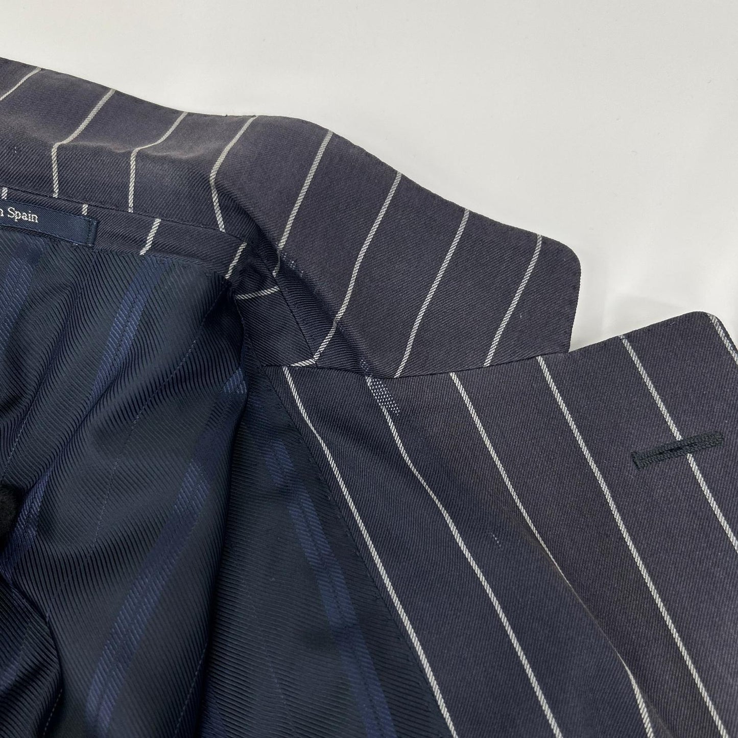 Ermenegildo Zegna TRAVEL Striped 2B Jacket Navy Size 44