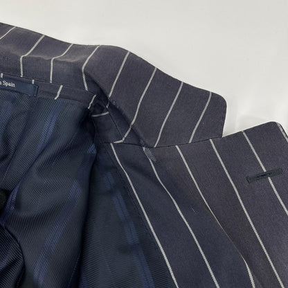 Ermenegildo Zegna TRAVEL Striped 2B Jacket Navy Size 44