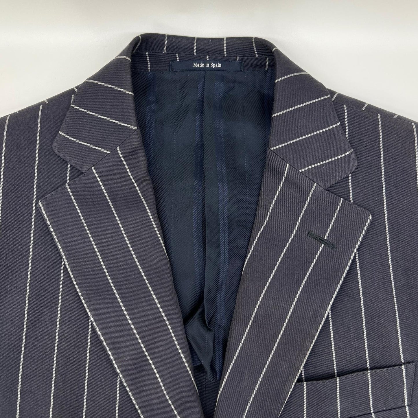 Ermenegildo Zegna TRAVEL Striped 2B Jacket Navy Size 44