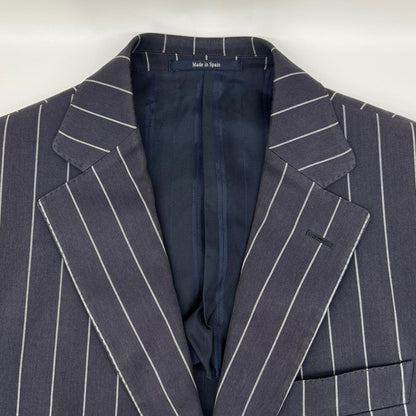 Ermenegildo Zegna TRAVEL Striped 2B Jacket Navy Size 44