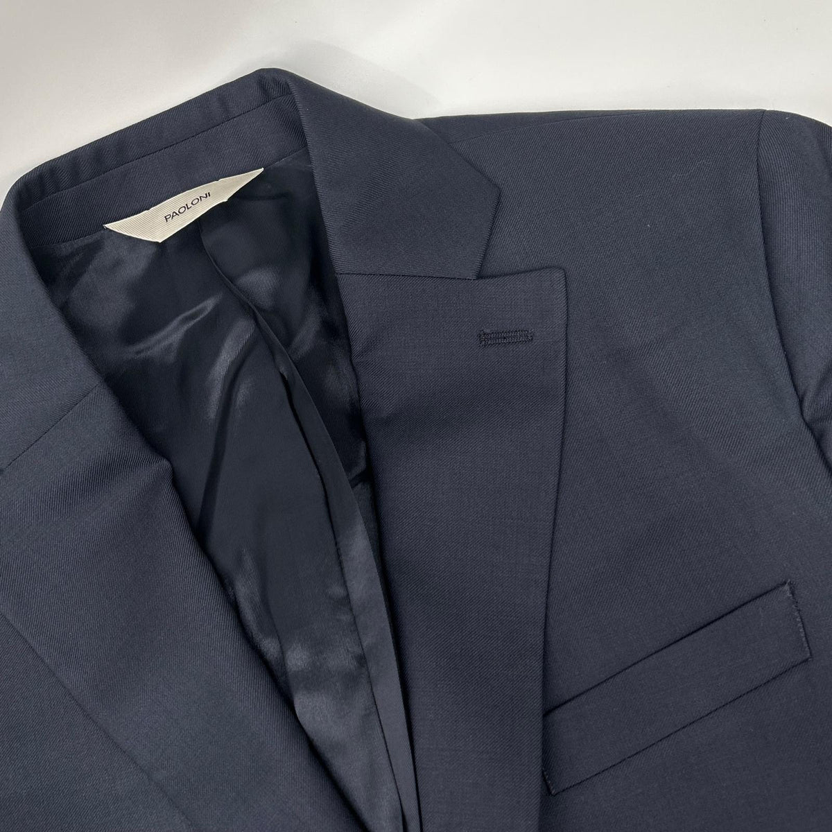 PAOLONI Archivio Cinquantadue 2B Wool Suit Navy Size 52