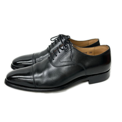 SCOTCH GRAIN T-0016 Cap-Toe Oxford Shoes Black Sneakers Size 26