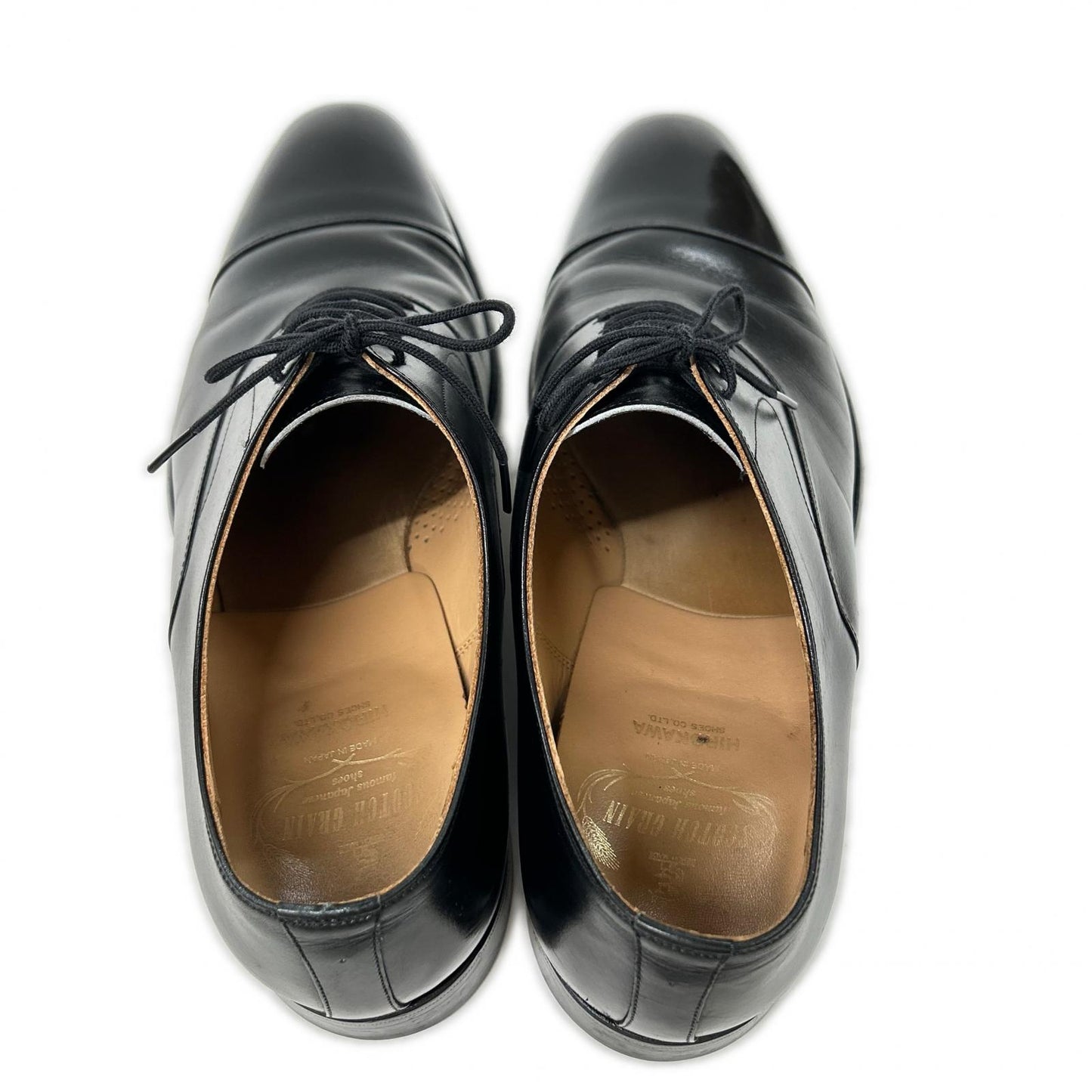 SCOTCH GRAIN T-0016 Cap-Toe Oxford Shoes Black Sneakers Size 26
