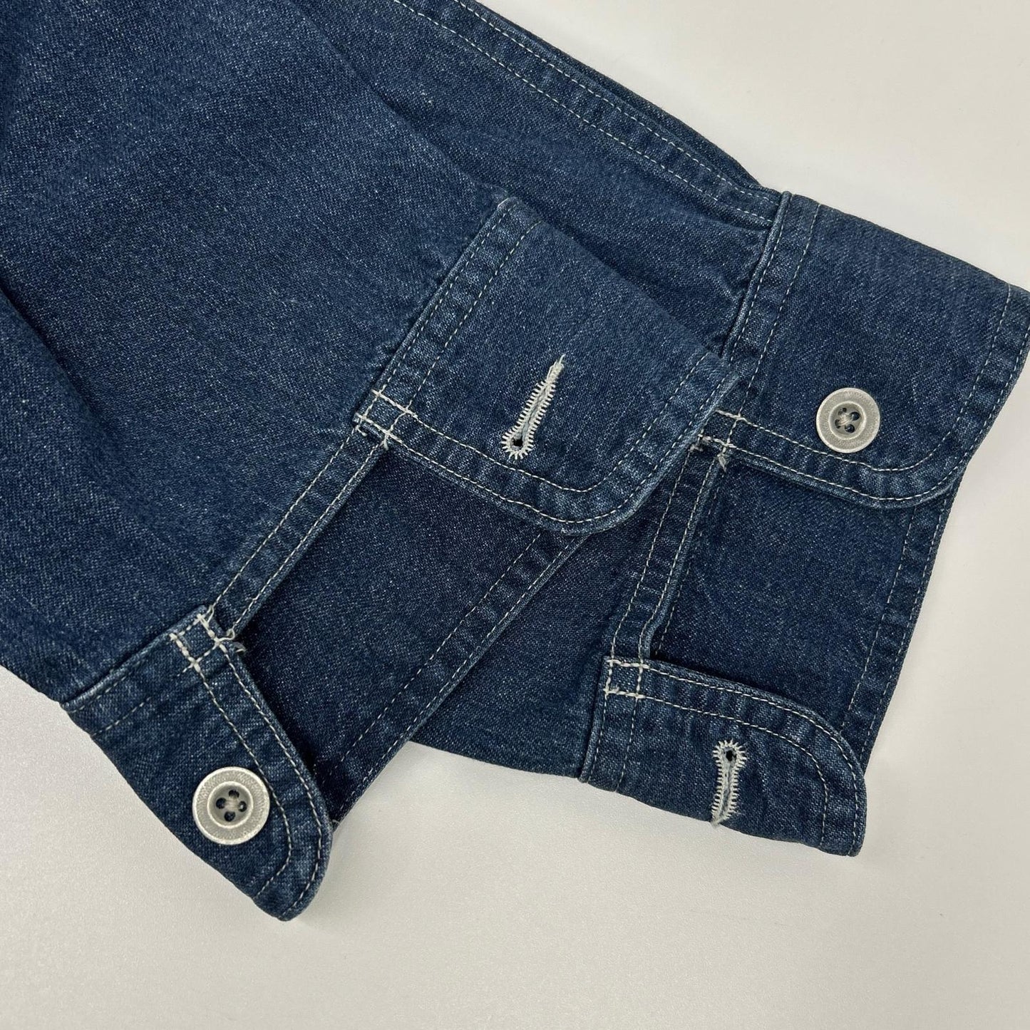 NIGEL CABOURN POH Naval Pullover Denim Shirt Blue Size 48