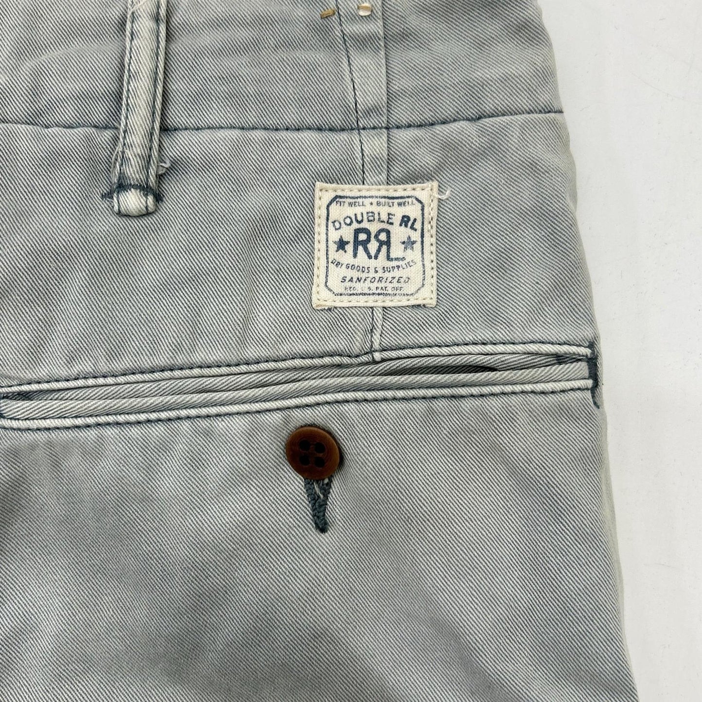 RRL Regulation Garment Dyed Chino Shorts Gray Size 32