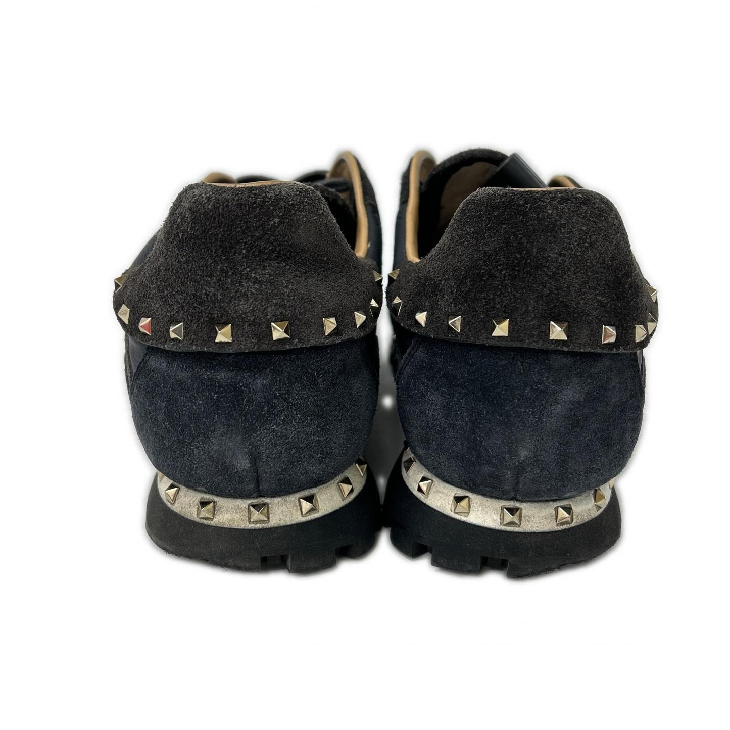 Valentino Garavani Rockstud Suede Sneakers Blue Size EU 41