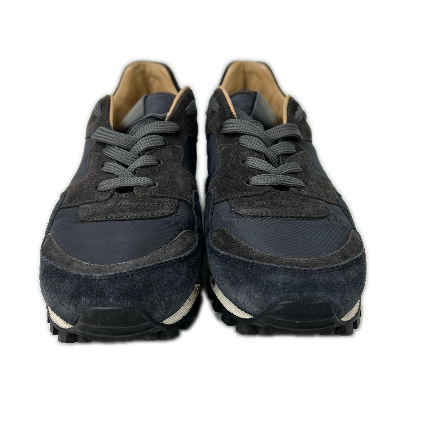 Valentino Garavani Rockstud Suede Sneakers Blue Size EU 41