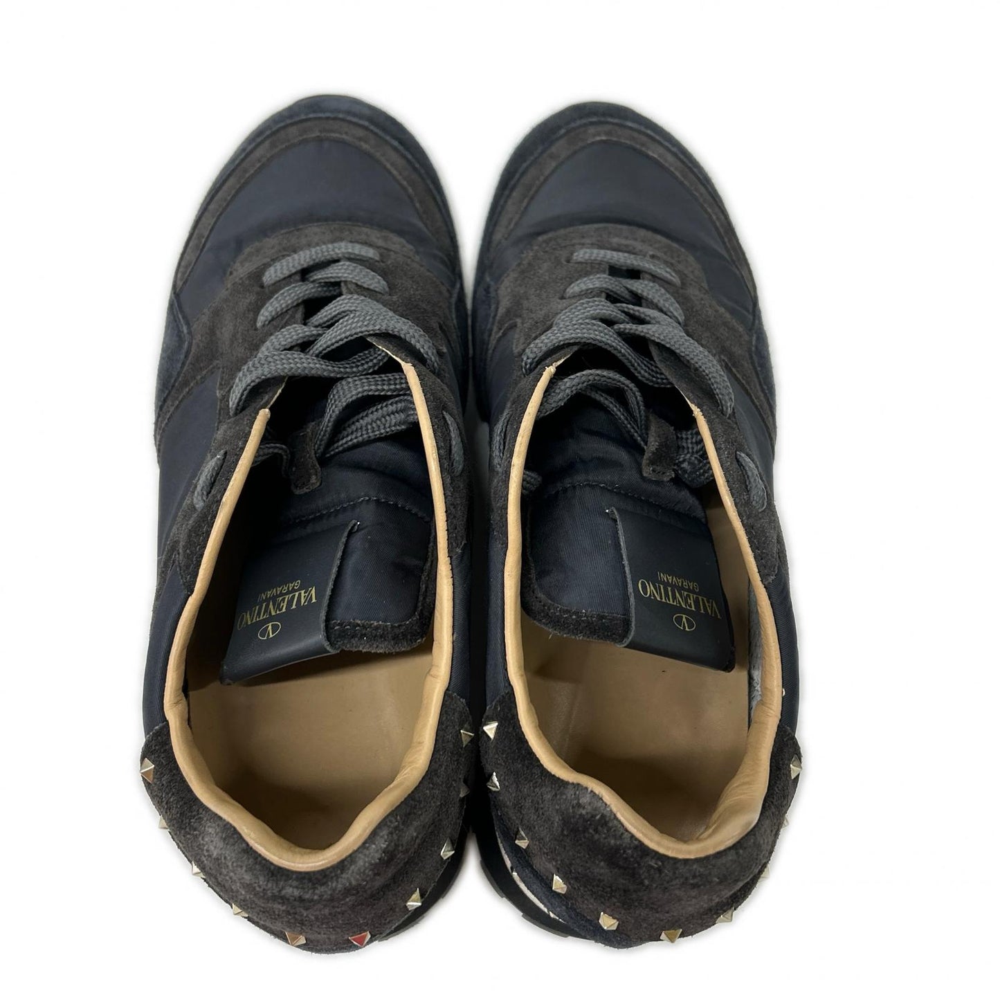 Valentino Garavani Rockstud Suede Sneakers Blue Size EU 41