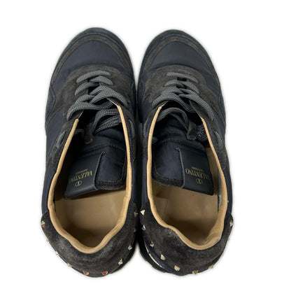 Valentino Garavani Rockstud Suede Sneakers Blue Size EU 41