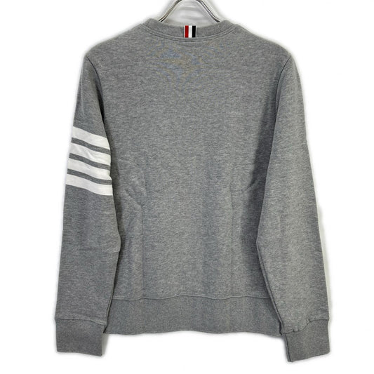 THOM BROWNE Classic Loopback 4-Bar Sweatshirt Gray Size 2