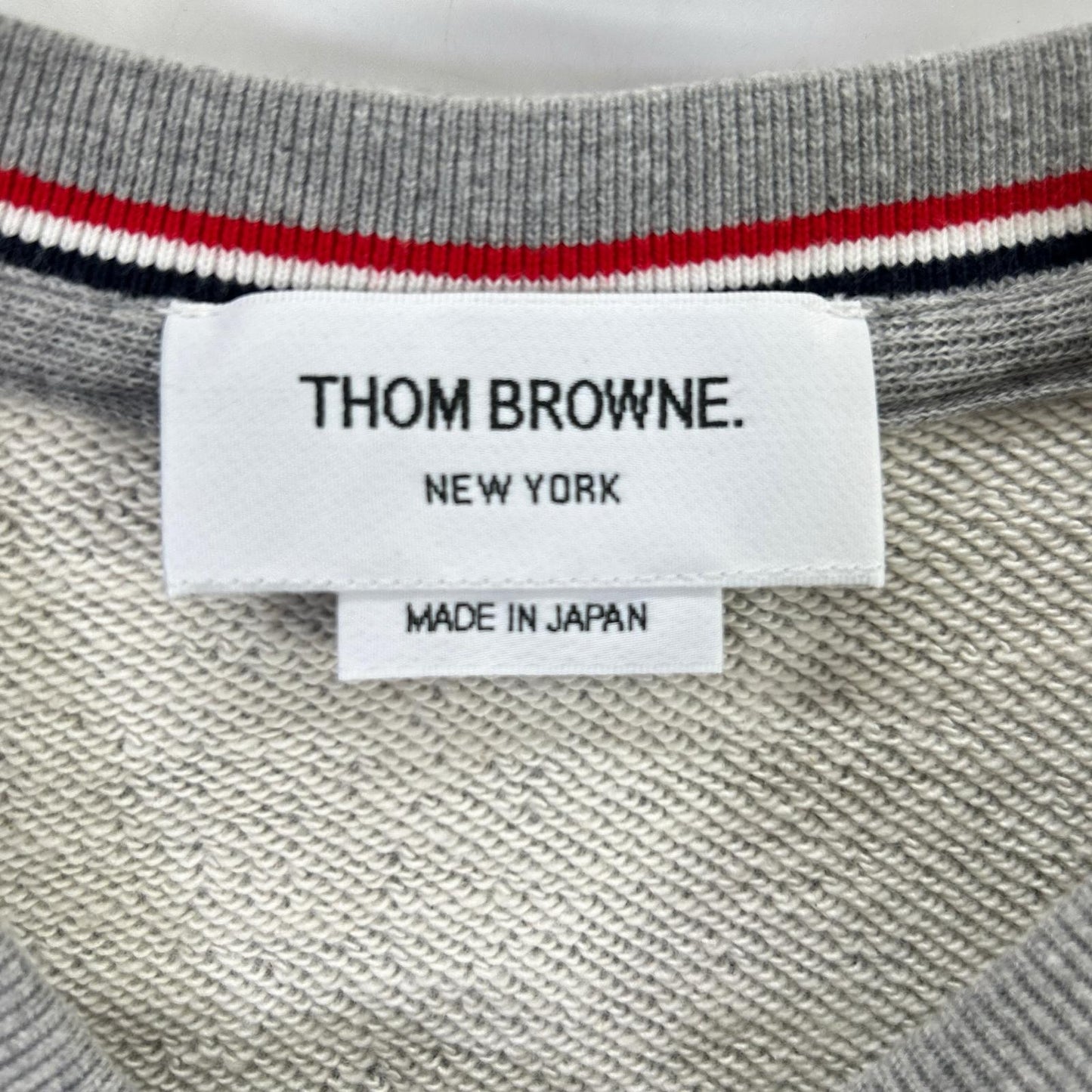 THOM BROWNE Classic Loopback 4-Bar Sweatshirt Gray Size 2