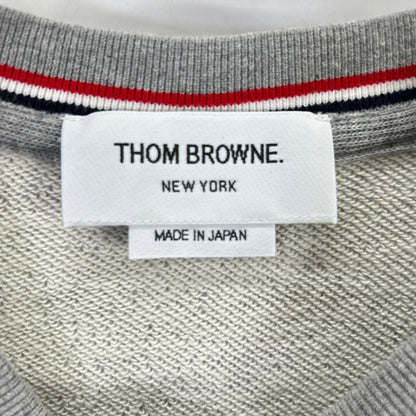THOM BROWNE Classic Loopback 4-Bar Sweatshirt Gray Size 2