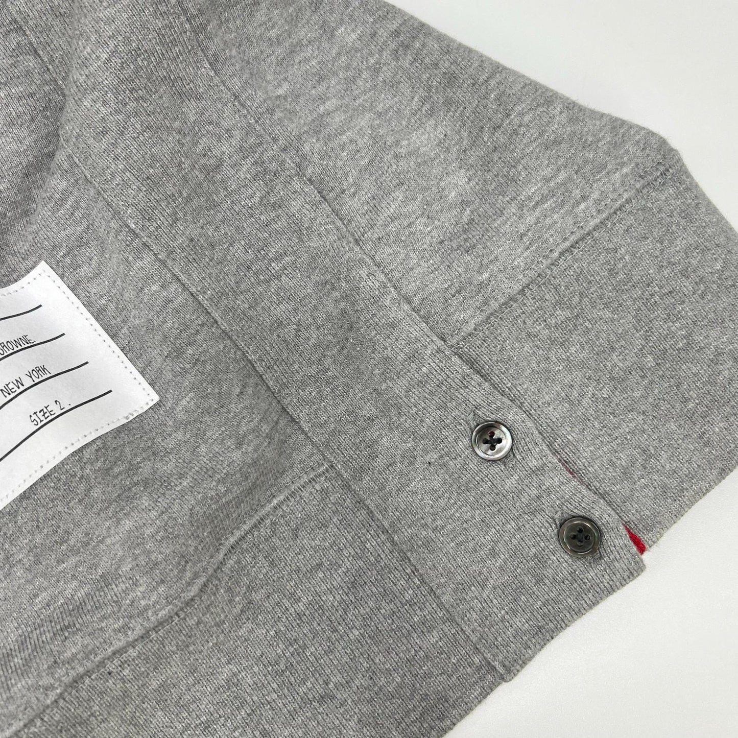 THOM BROWNE Classic Loopback 4-Bar Sweatshirt Gray Size 2