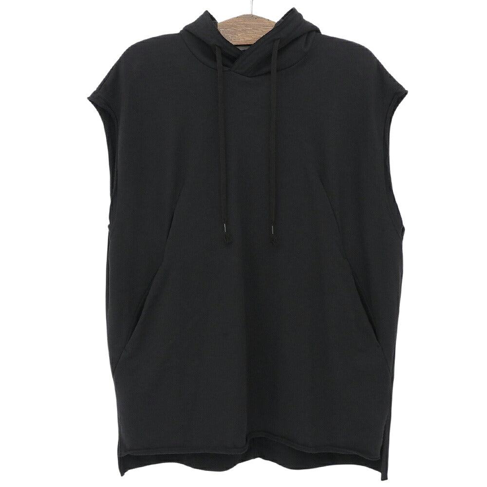 The Viridi-anne Sleeveless Cotton Sweat Hoodie Black Size 3