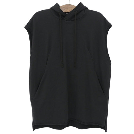 The Viridi-anne Sleeveless Cotton Sweat Hoodie Black Size 3