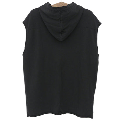 The Viridi-anne Sleeveless Cotton Sweat Hoodie Black Size 3