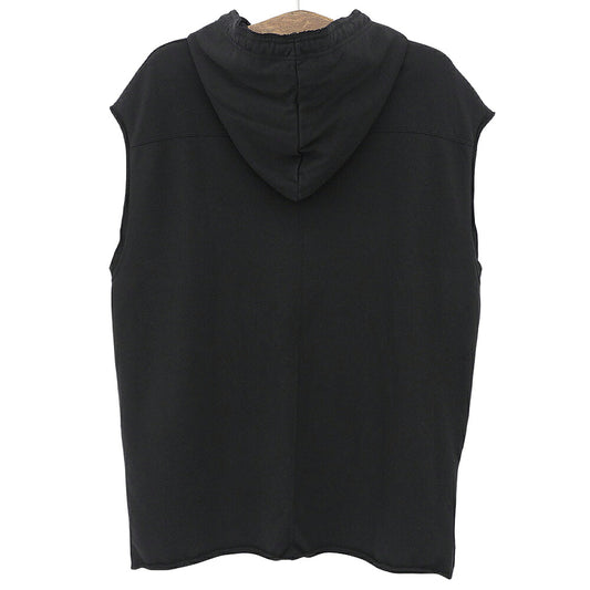 The Viridi-anne Sleeveless Cotton Sweat Hoodie Black Size 3