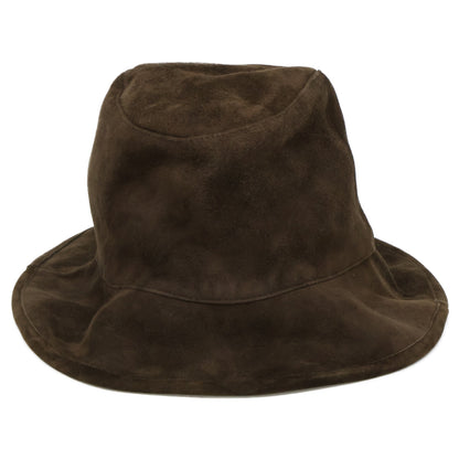 KIJIMATAKAYUKI Goat Suede Hat Brown Size 3