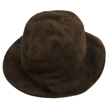 KIJIMATAKAYUKI Goat Suede Hat Brown Size 3