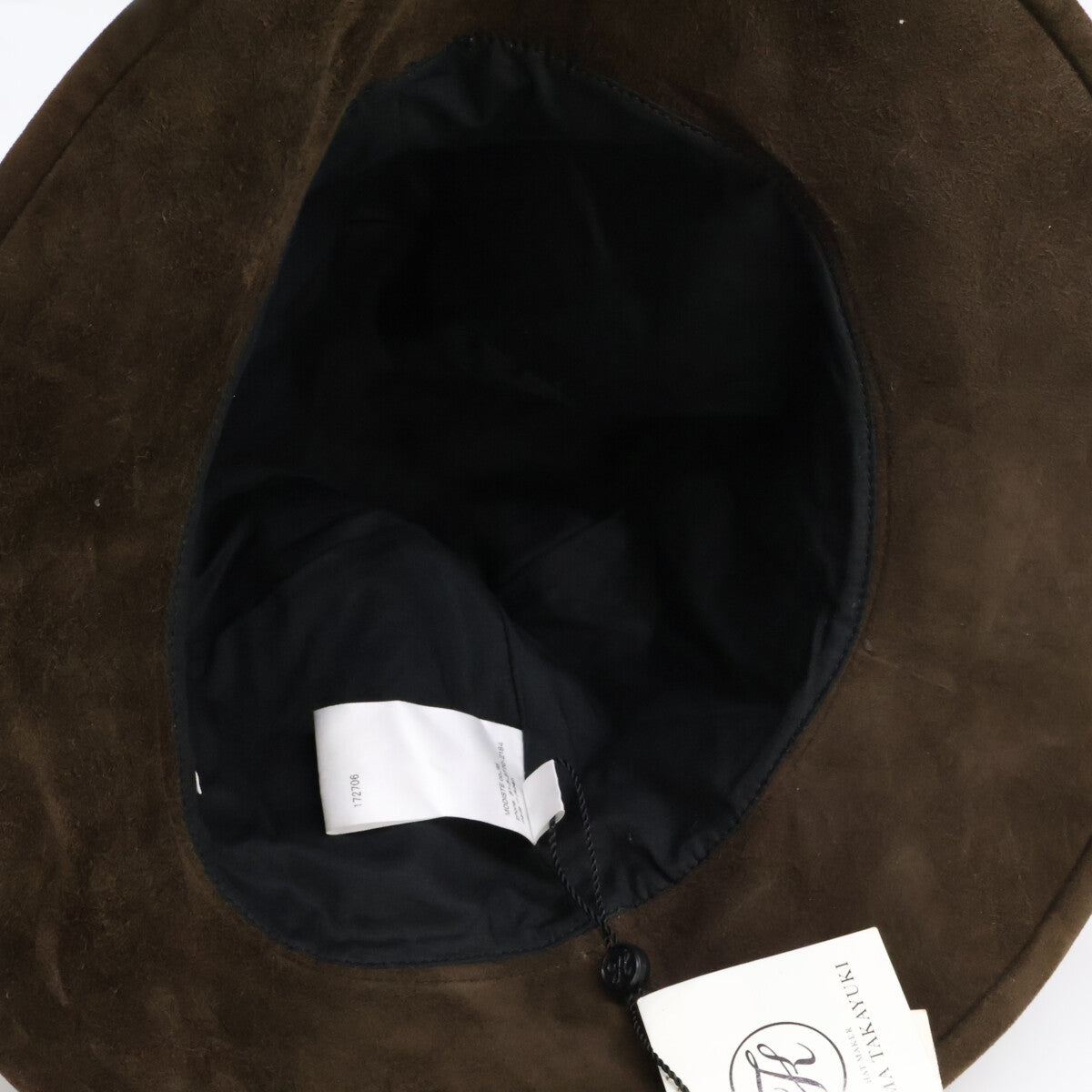 KIJIMATAKAYUKI Goat Suede Hat Brown Size 3