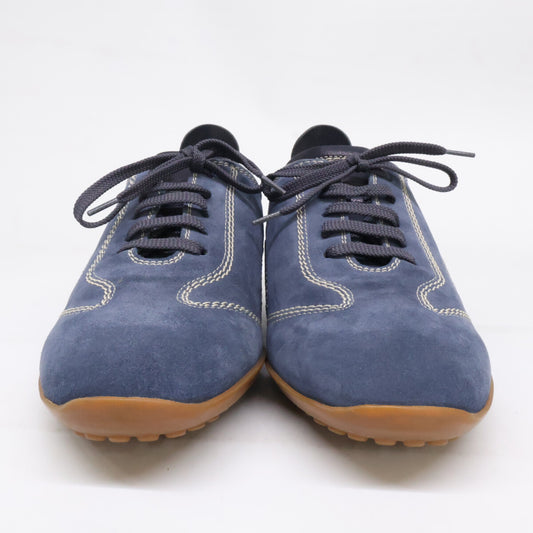 TOD'S OWENS LACED Suede Sneakers Jeans/Navy Size 6