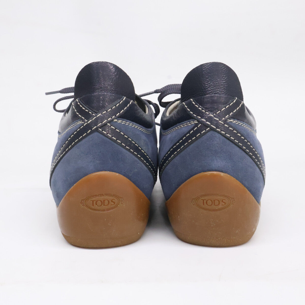 TOD'S OWENS LACED Suede Sneakers Jeans/Navy Size 6