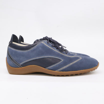 TOD'S OWENS LACED Suede Sneakers Jeans/Navy Size 6