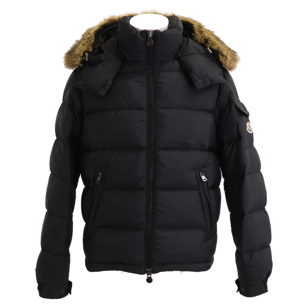 Moncler 23' MAYAF Fur Hooded Down Jacket Black Size 2