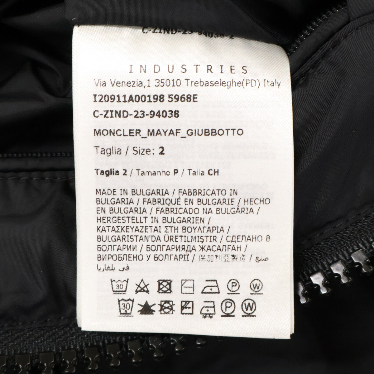 Moncler 23' MAYAF Fur Hooded Down Jacket Black Size 2