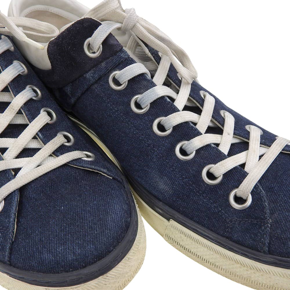 LOUIS VUITTON Damier Denim Sneakers Navy 2015 Size 8