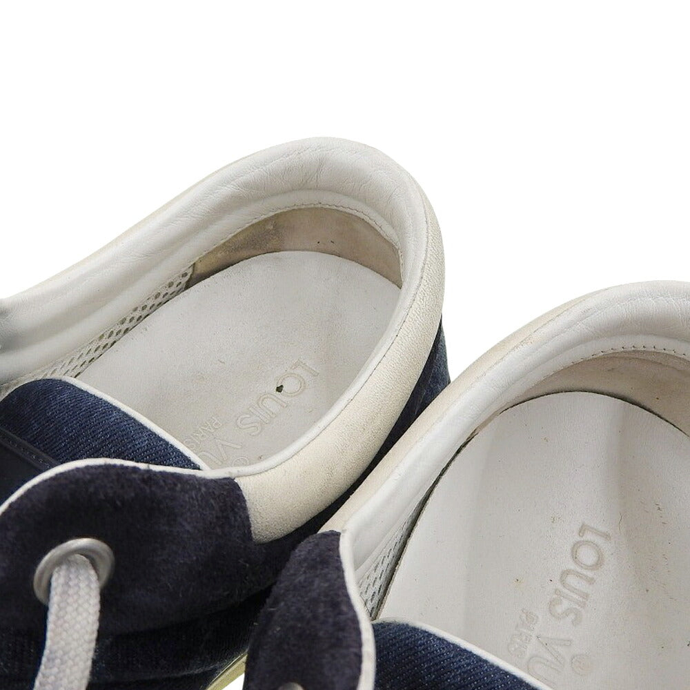 LOUIS VUITTON Damier Denim Sneakers Navy 2015 Size 8