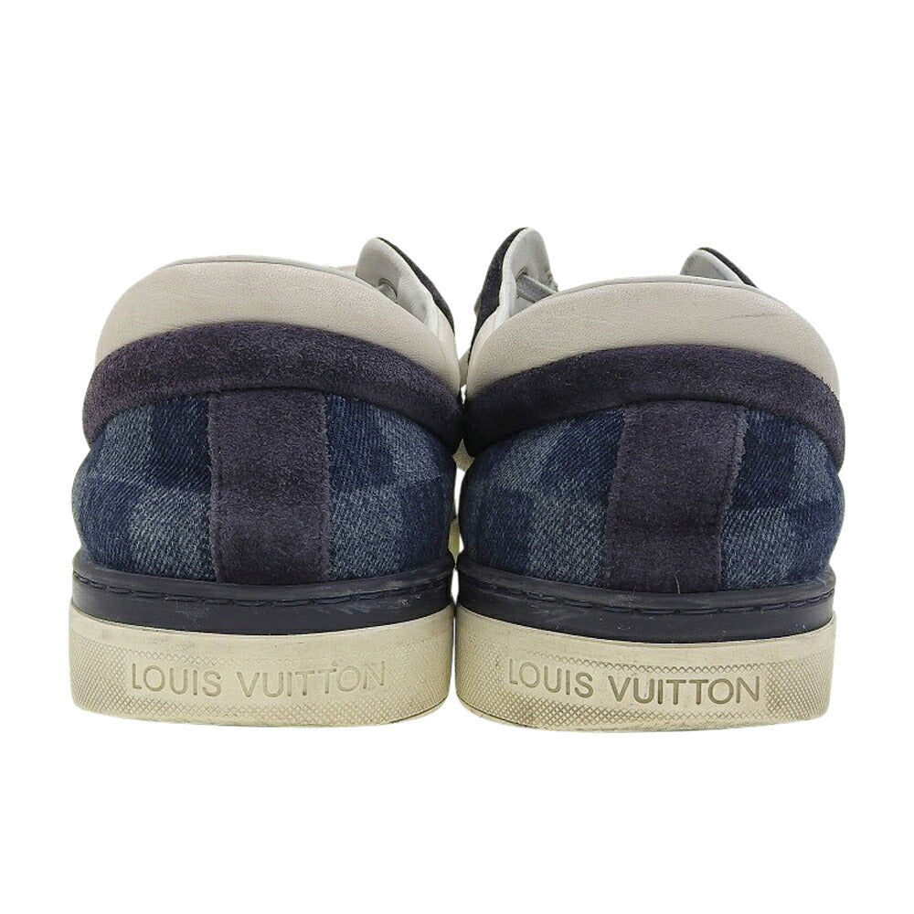 LOUIS VUITTON Damier Denim Sneakers Navy 2015 Size 8