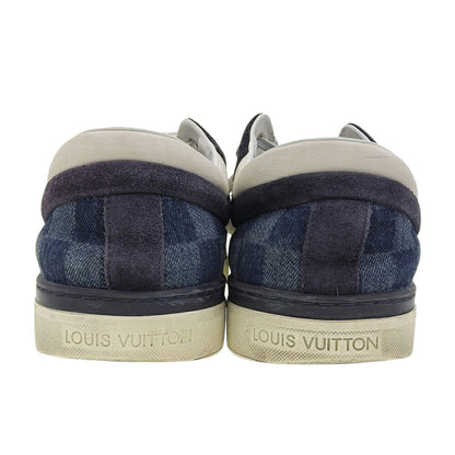 LOUIS VUITTON Damier Denim Sneakers Navy 2015 Size 8