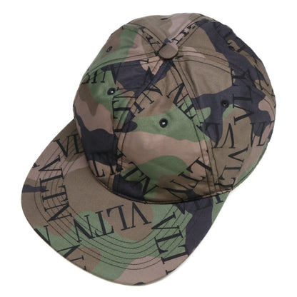 Valentino Garavani Camo Logo Nylon Cap Olive Size 58