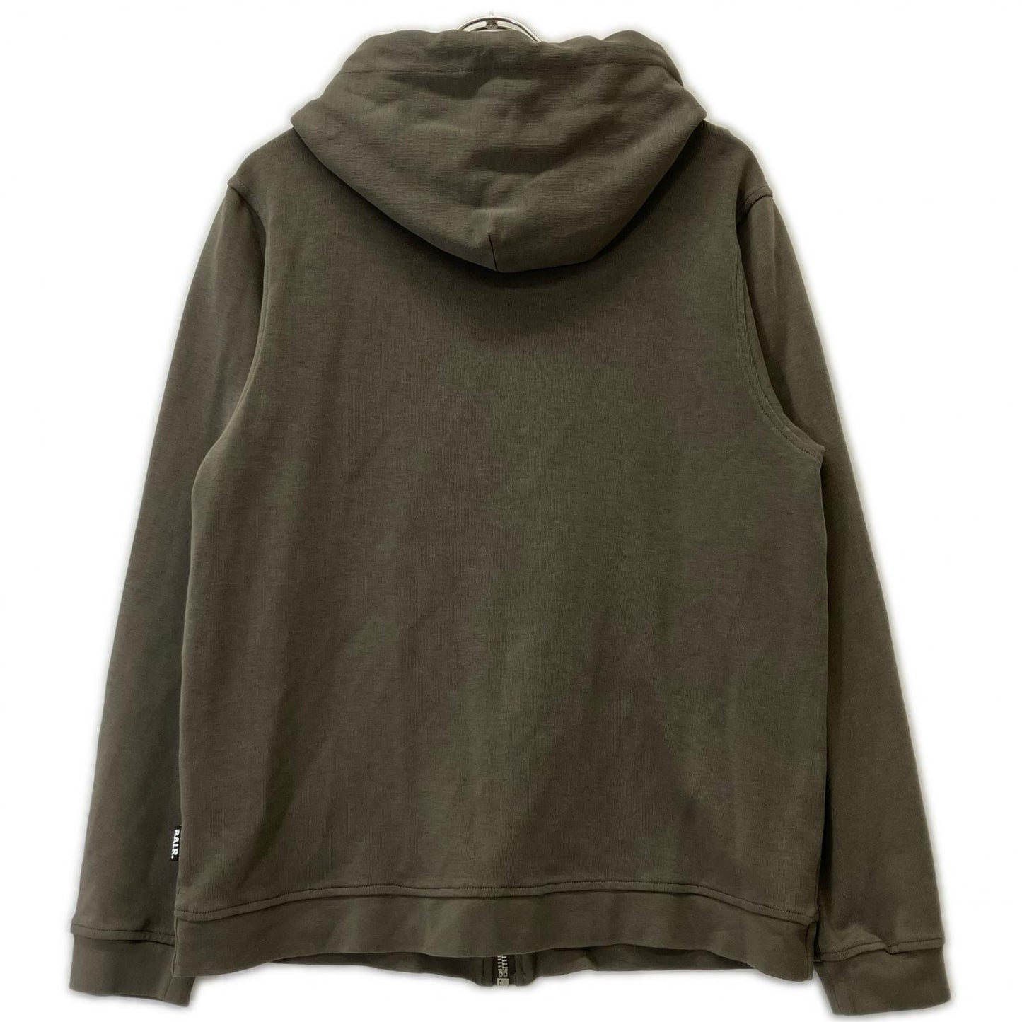 BALR. Khaki Zip-Up Hoodie Size L