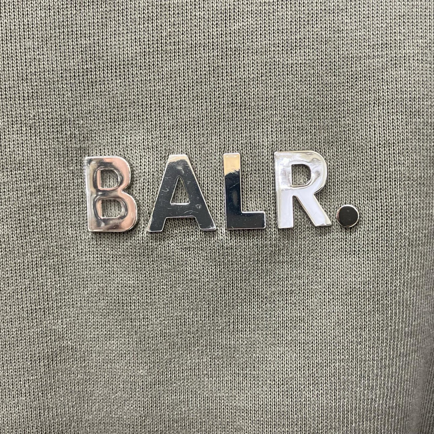 BALR. Khaki Zip-Up Hoodie Size L